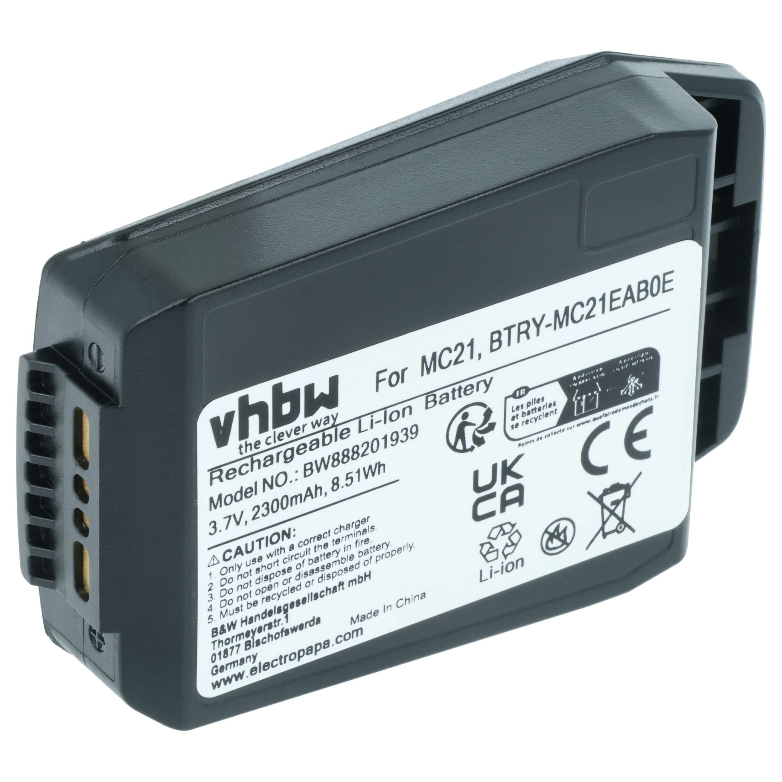 Bateria vhbw para Motorola 82-105612-01, BTRY-MC21EAB0E, 82-150612-01 - 2300mAh, 3.7V