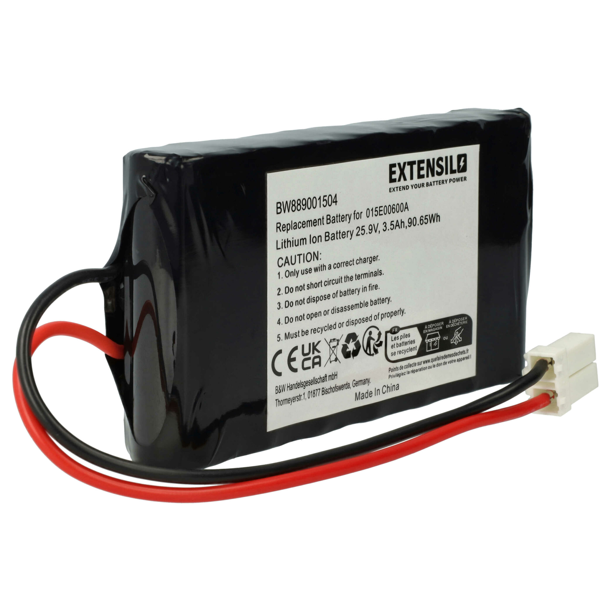 Bateria de substituição vhbw para Ambrogio 015E00600A - 3500 mAh 25.9 V Li-Ion - Image 3