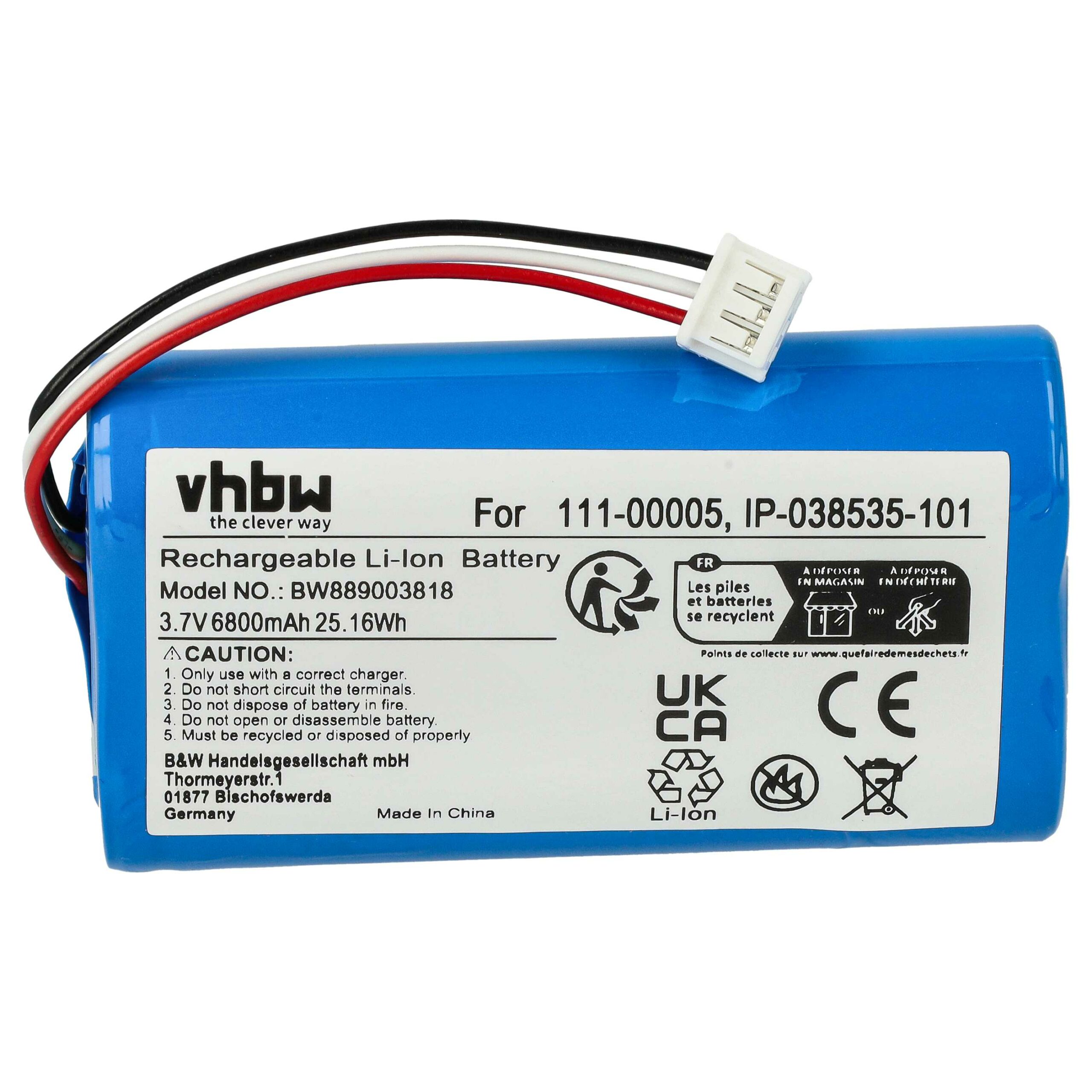 Bateria vhbw compatível com Sonos Roam - Li-Ion 6800 mAh (IP-038535-101, 111-00005) - Image 3