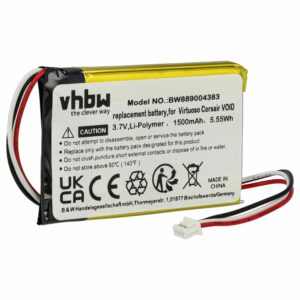 Bateria de Substituição para Auscultadores Sem Fio Corsair 603450, AEC524050 - 1500 mAh 3.7 V Li-polymer vhbw