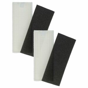 4x Filtros de Substituição (Filtro de Espuma e Papel) para Aspirador Robô Tefal/Rowenta ZR720002 vhbw
