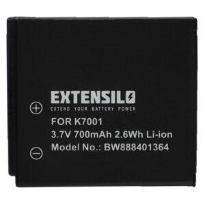Bateria EXTENSILO para Kodak Klic 7001 - 700mAh, 3.7V, Li-Ion