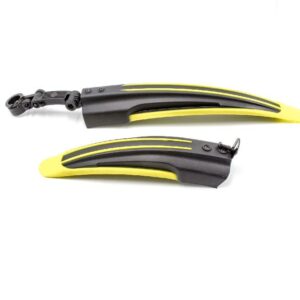 Kit 2 Guardas de Lama para Bicicleta de Montanha 24/26" - vhbw Preto/Amarelo