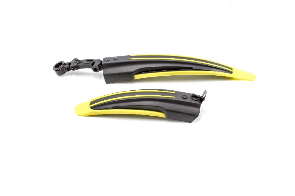 Kit 2 Guardas de Lama para Bicicleta de Montanha 24/26" - vhbw Preto/Amarelo