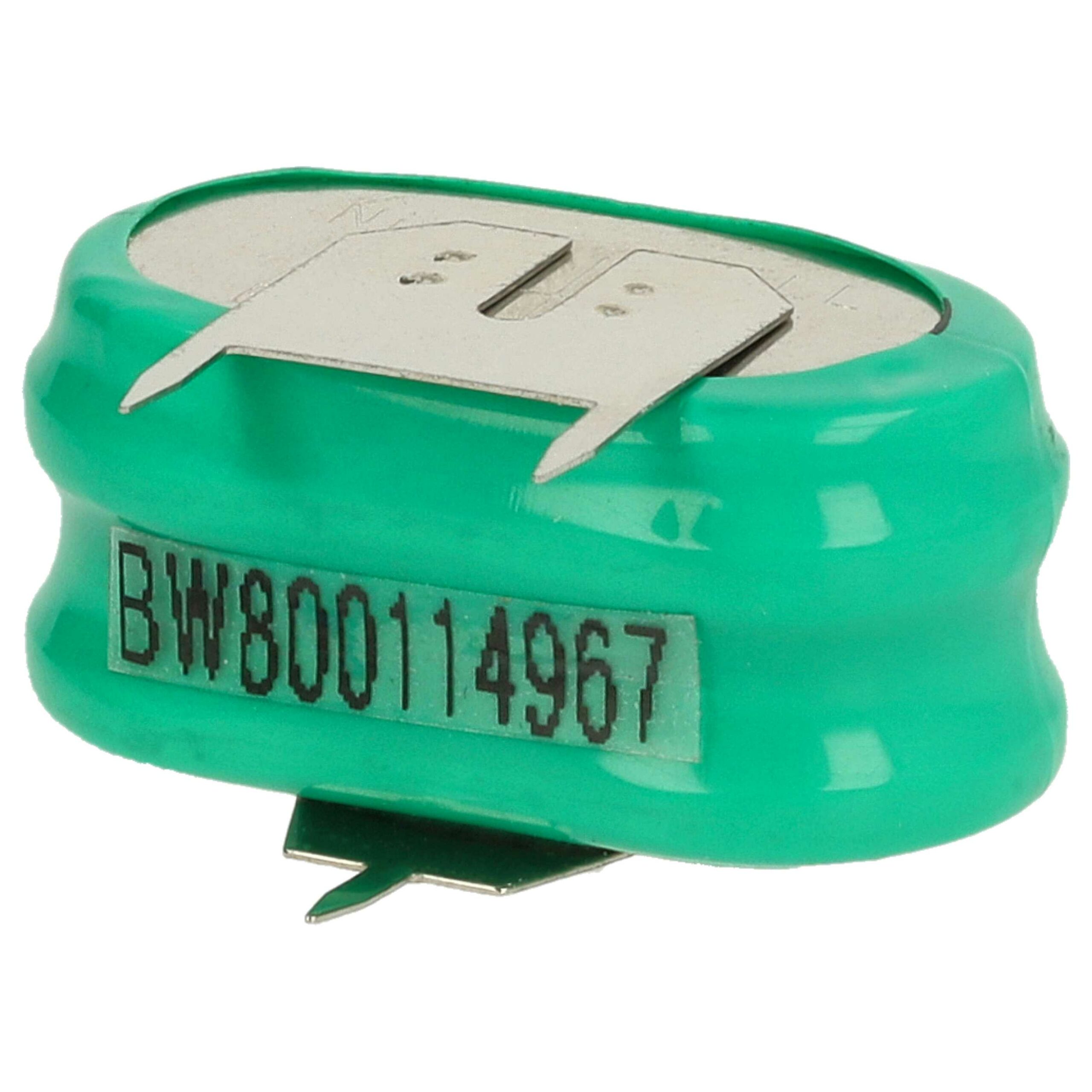 10x Bateria de Botão Recarregável Tipo 2/V150H 3 Pinos vhbw - 150 mAh 2.4V NiMH - Image 2
