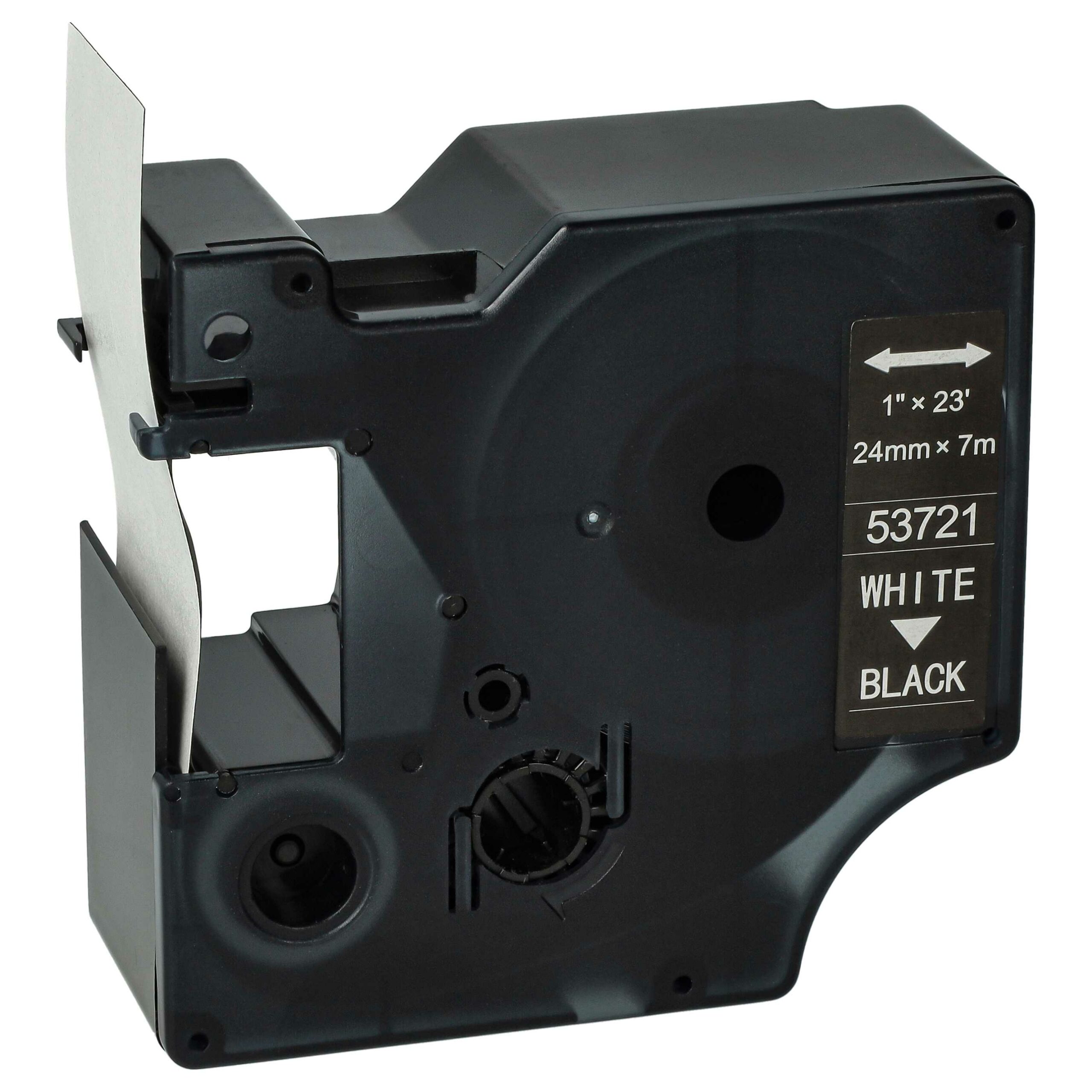 Fita de Etiquetas compatível com Dymo D1 53721 - 24 mm Branco em Preto