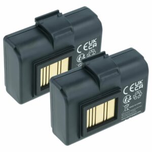 Bateria vhbw 2x para Impressora Zebra - Substitui AT16004, BTRY-MPP-34MA1-01, BTRY-MPP-34MAHC1-01 - 2600 mAh 7.4 V Li-Ion