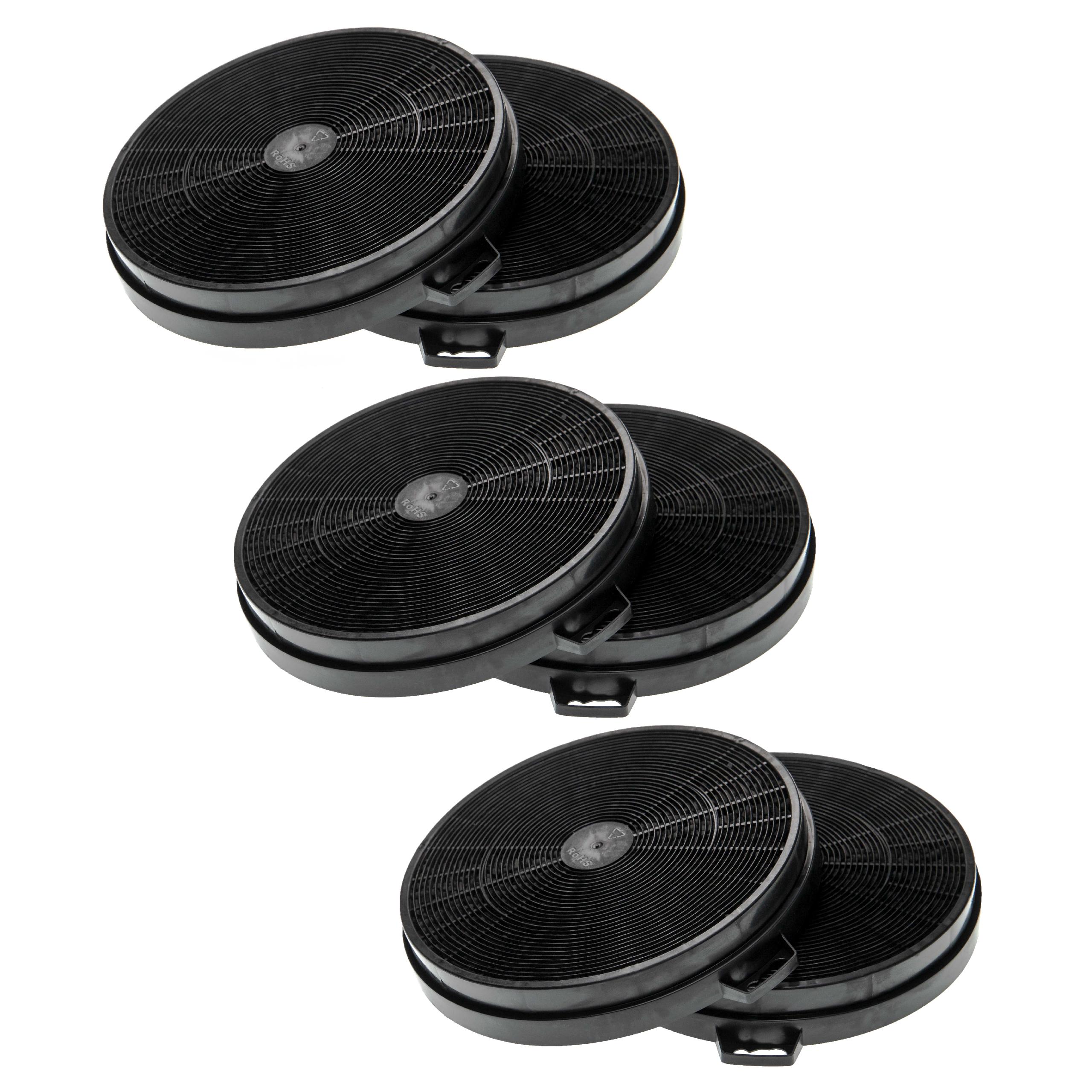 Filtro de Carvão Ativado 6x vhbw para AEG 902793719 e Zanussi - 20,2 cm - Image 2