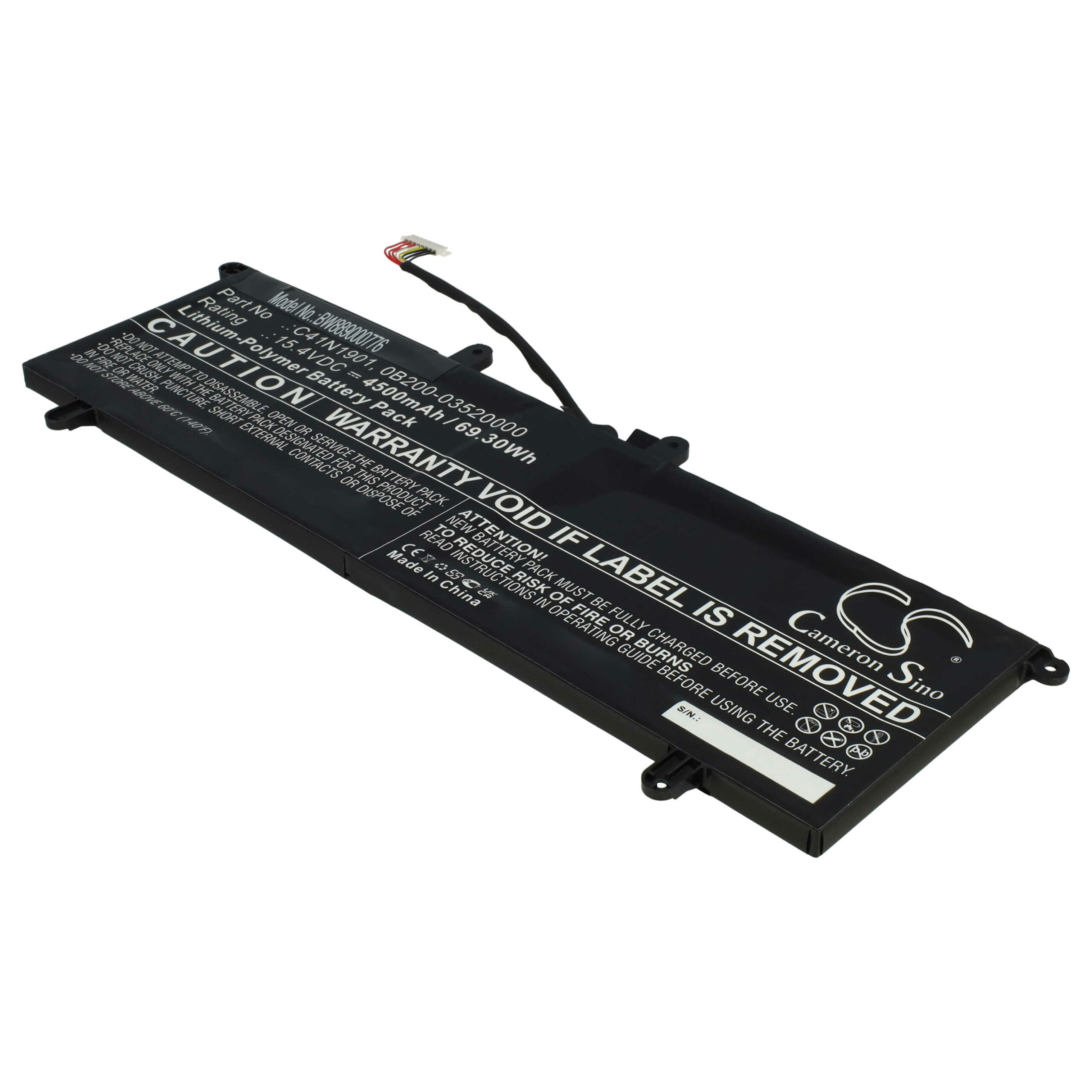 Bateria para Portátil Asus vhbw - Substituição C41N1901 - 4500 mAh 15.4V Li-polymer - Image 3