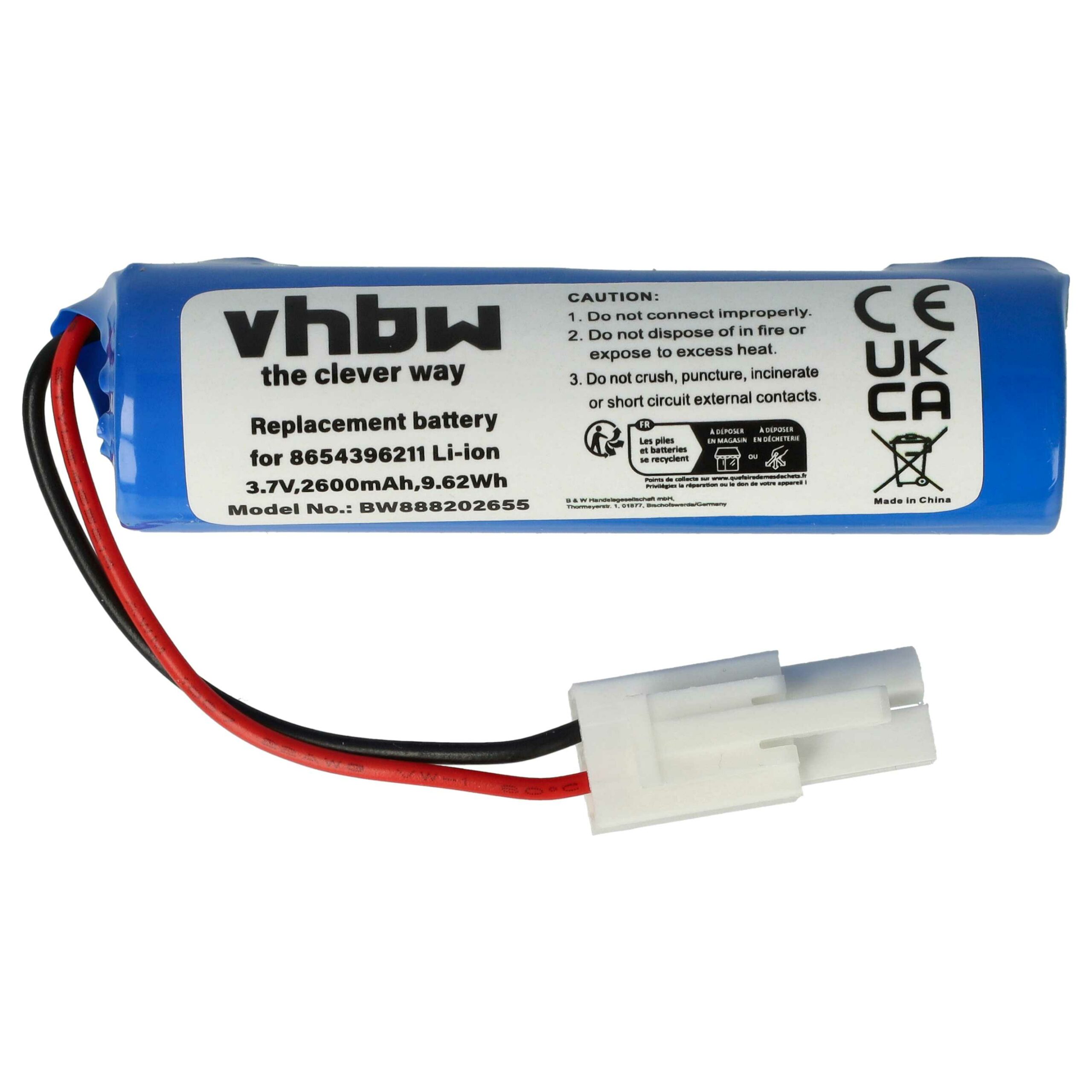 Bateria vhbw para Vileda 8654396211 - 2600mAh, 3.7V, Li-Ion - Image 3