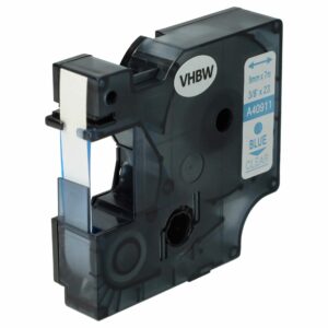 Fita de Etiquetas compatível com Dymo D1 40911 - 9 mm Azul Transparente