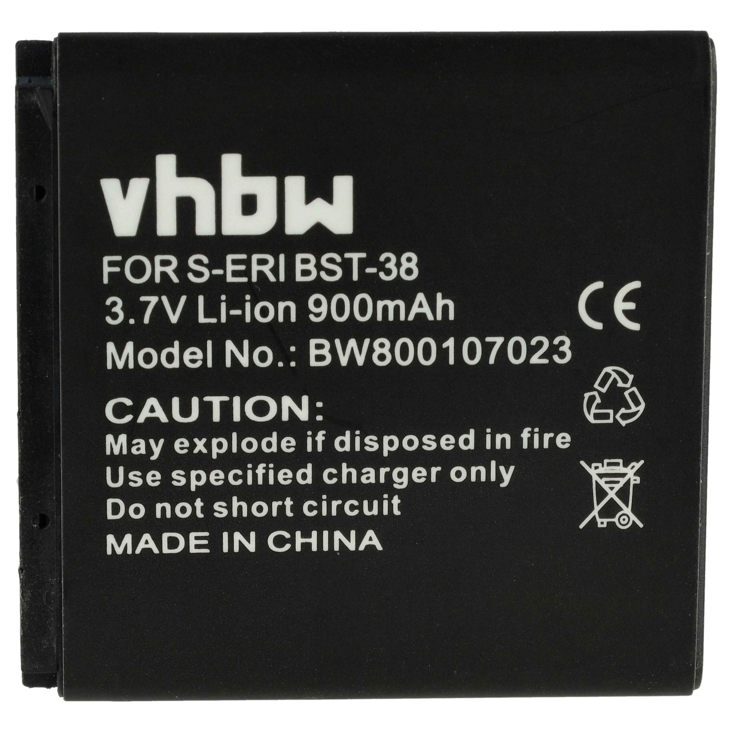 Bateria para Sony Ericsson BST-38 - 900 mAh 3.7 V Li-Ion vhbw - Image 3