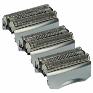3 Cabeças de Corte para Máquina de Barbear Braun 70B, 70S - vhbw, Prateadas