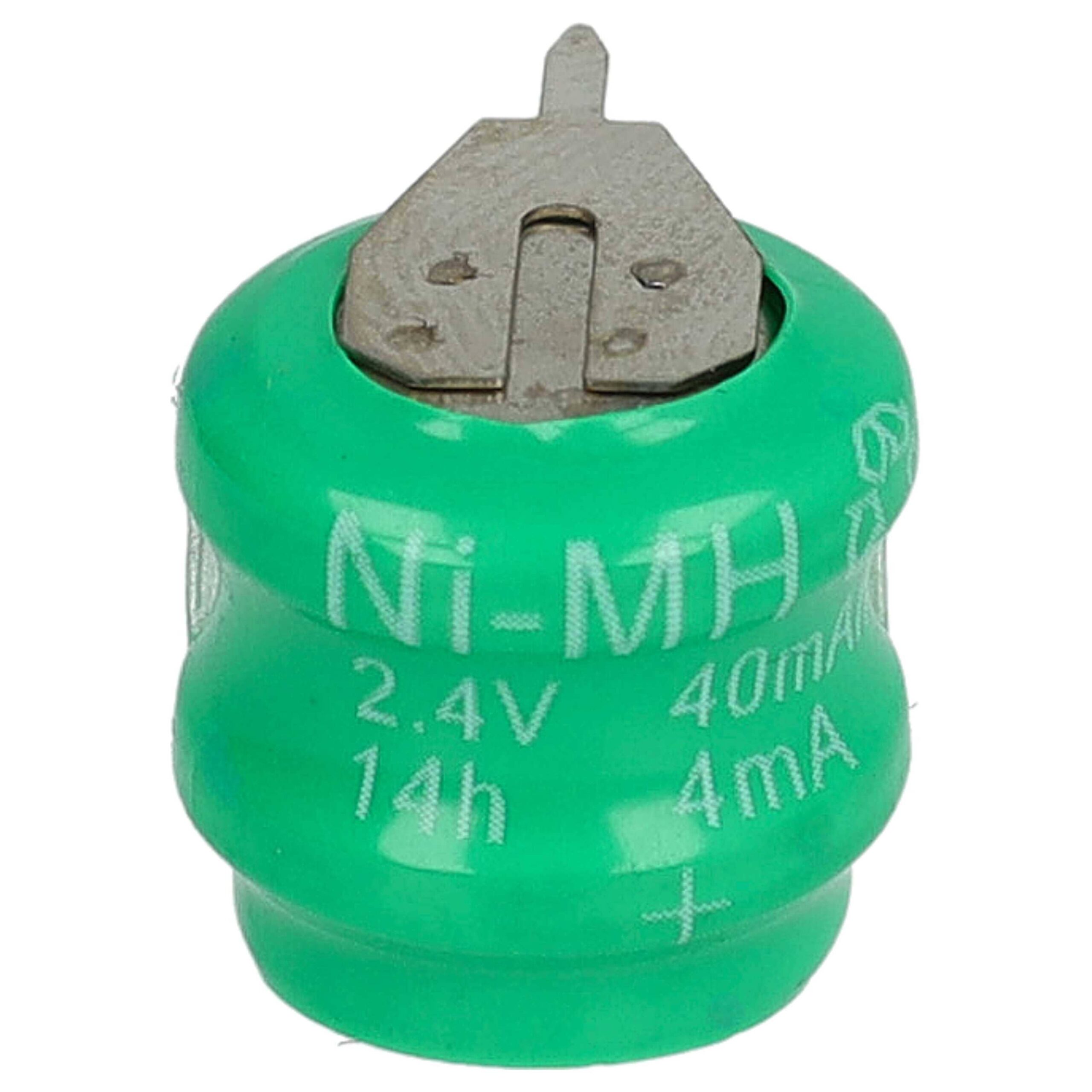 20x Pilhas Recarregáveis tipo V40H 2 Contactos vhbw 40 mAh 2.4V NiMH para Lâmpadas Solares e Construção de Modelos - Image 4
