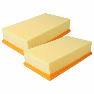 2x Filtro plissado plano vhbw substitui Bosch 2 607 432 034, 2 607 432 033 para aspirador Bosch