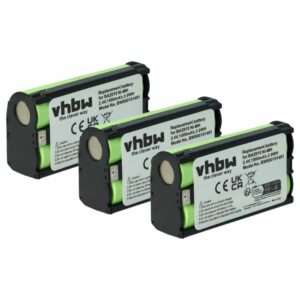 Bateria vhbw 3x para Sennheiser BA2015 - 1500 mAh 2.4 V NiMH