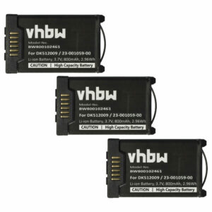 Bateria vhbw 3x para Aastra A600ST1, Mitel telefone fixo — 800 mAh 3.7 V Li-Ion