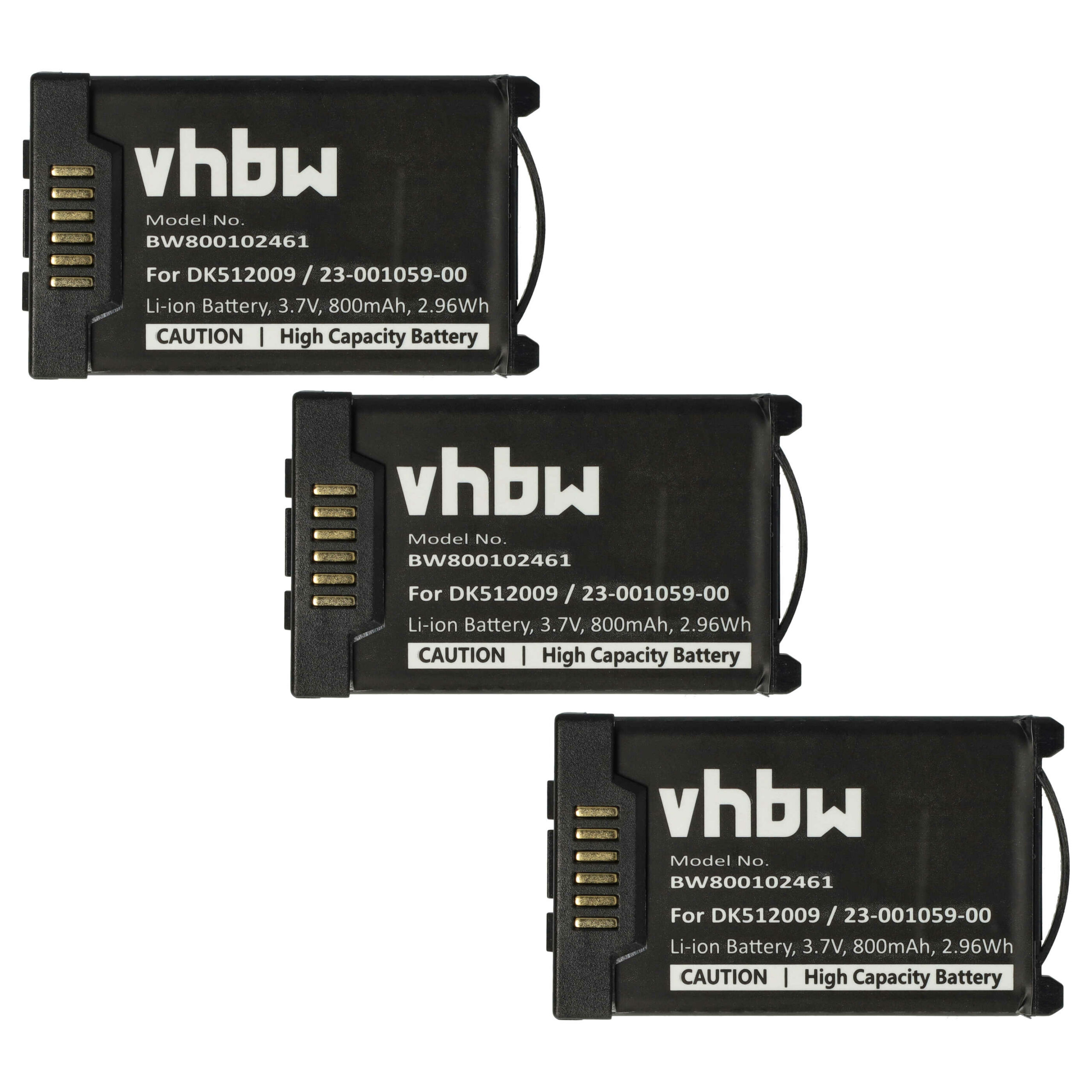 Bateria vhbw 3x para Aastra A600ST1, Mitel telefone fixo — 800 mAh 3.7 V Li-Ion