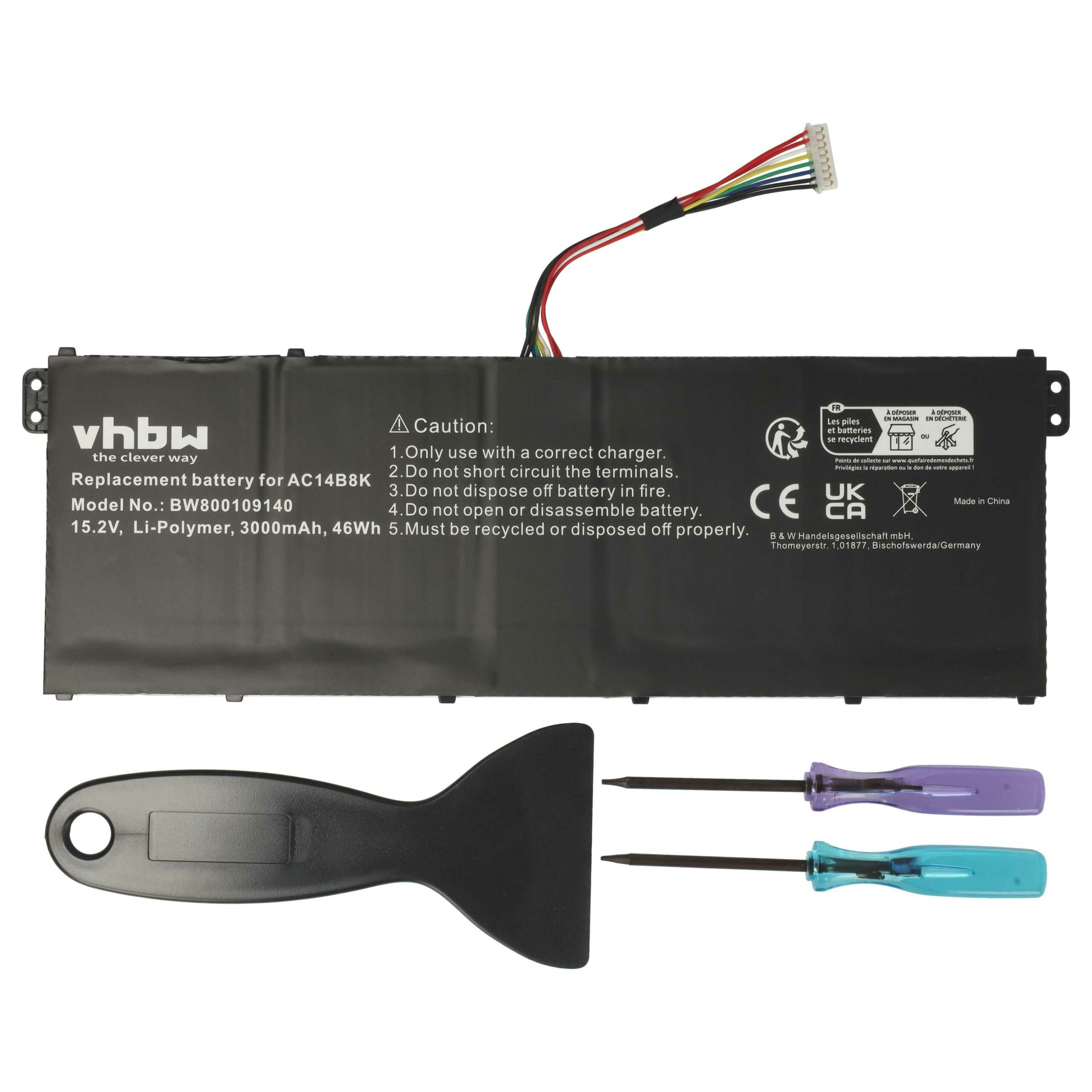 Bateria para Notebook Acer vhbw 3000 mAh 15.2 V Li-polymer - Image 3