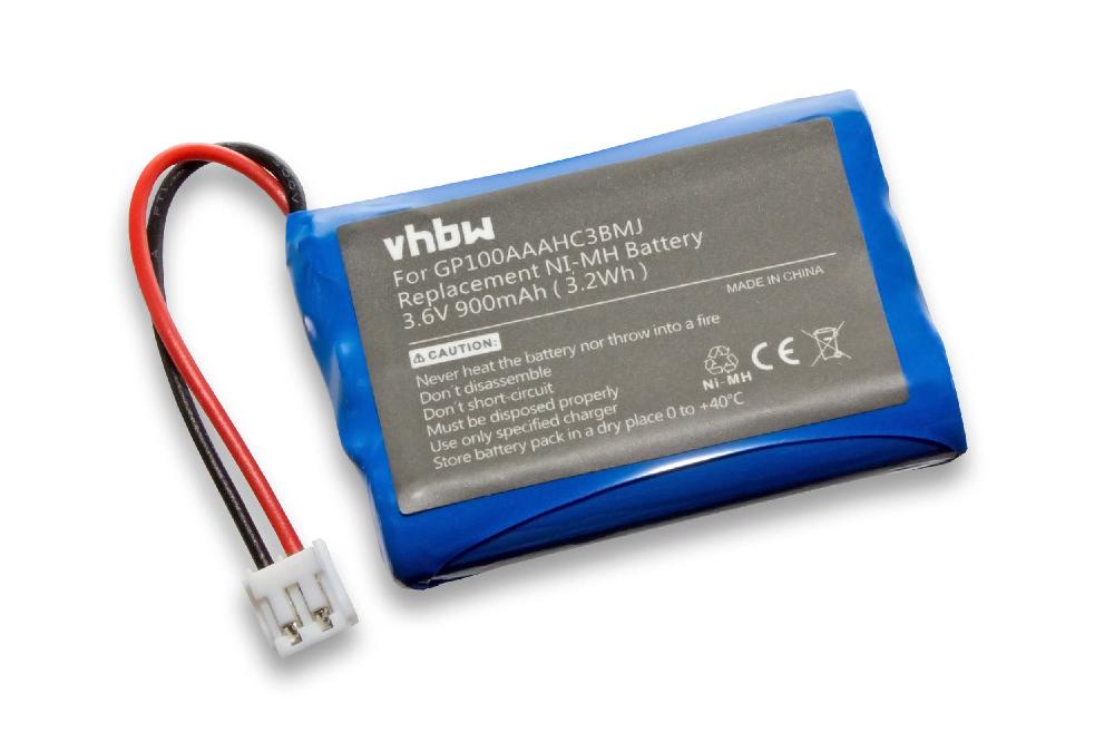 Bateria vhbw para Monitor de Bebé Audioline - 900 mAh 3.6 V NiMH (GP100AAAHC3BMJ)