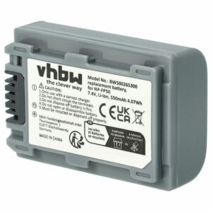 Bateria vhbw para Câmaras de Vídeo Sony - Compatível NP-FP50, NP-FP30, NP-FP60, NP-FP51, NP-FP71, NP-FP70 - 600 mAh 7.2V Li-Ion