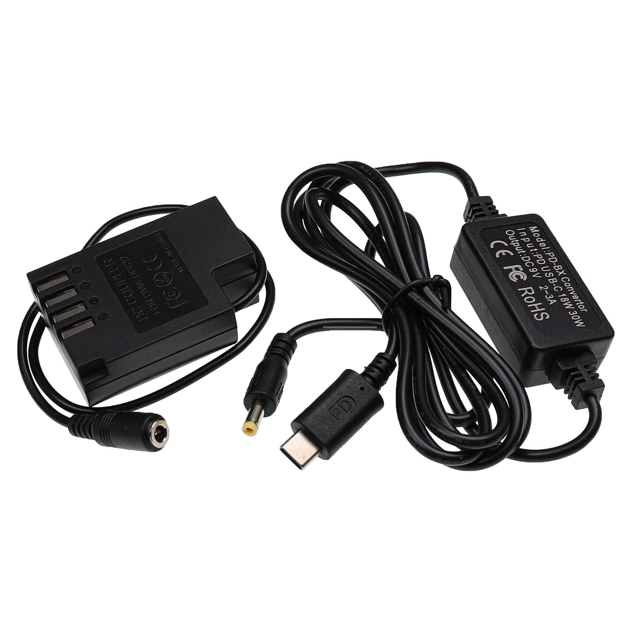 Adaptador de Alimentação USB substitui DMW-AC8EG DMW-AC8 para Câmaras Panasonic + Acoplador DC - 2 m - Image 3