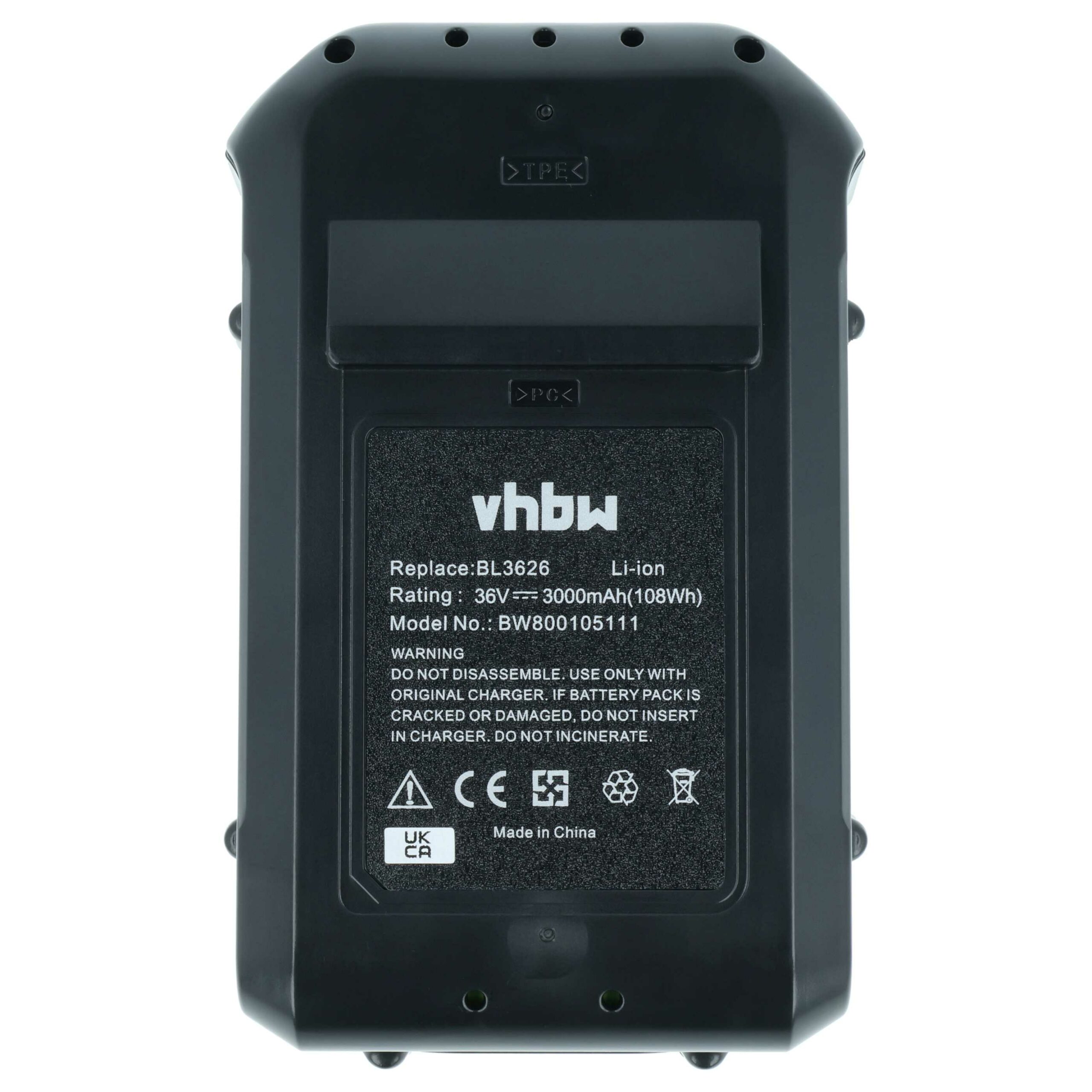 Bateria vhbw 36V 3000mAh Li-Ion para Makita (substitui 194873-2, 194874-0, 195410-5, BL3622A) - Image 3