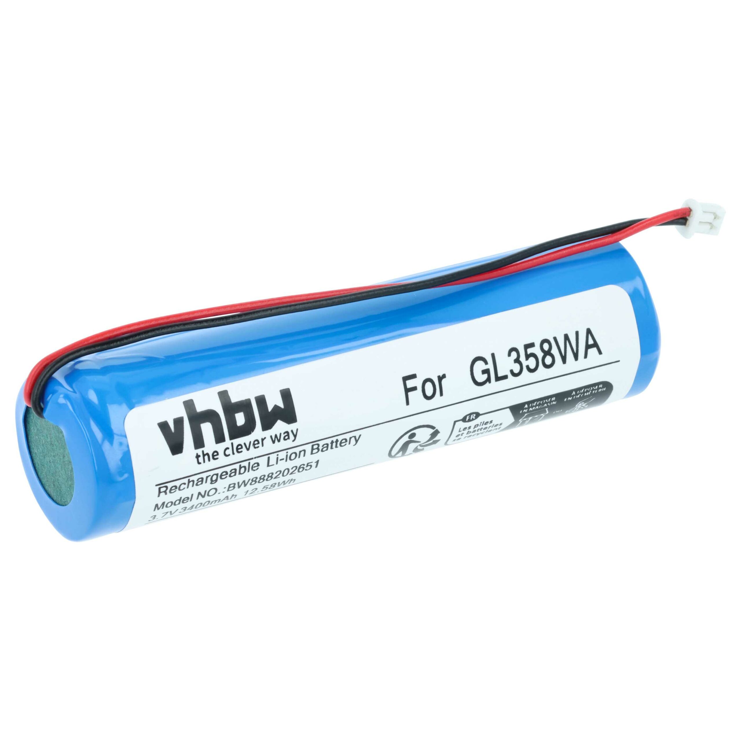 Bateria para Comandante de Drone DJI GL358WA 3400mAh 3.7V vhbw