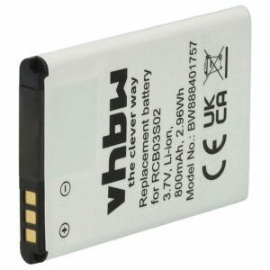 Bateria vhbw para Swisstone RCB03S02 - 800 mAh 3.7 V Li-Ion