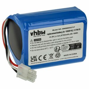 Bateria vhbw para Miele 11779170, 10559142 - 6700mAh, 14.8V, Li-Ion
