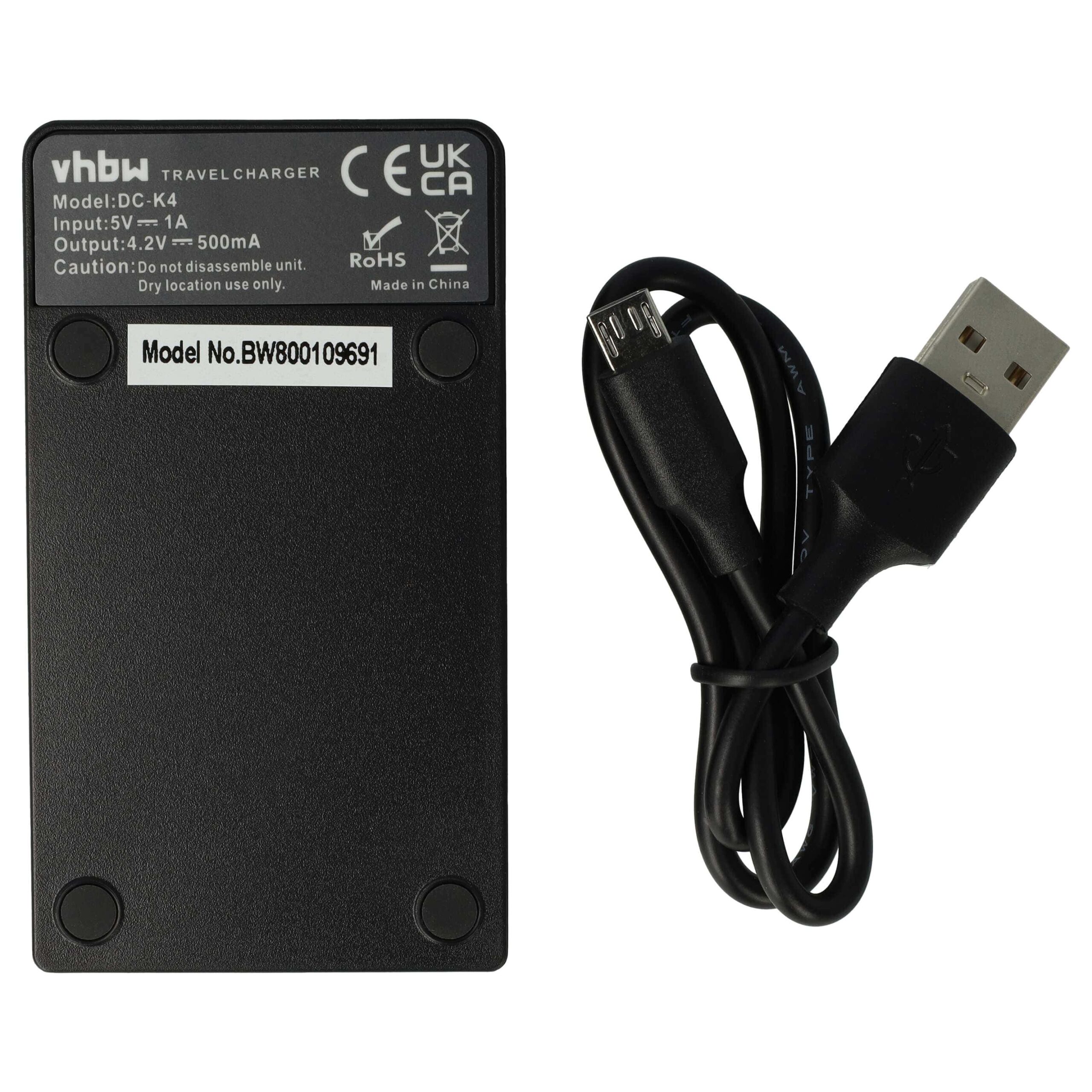 Carregador USB-C com Cabo para Leica, Panasonic Lumix e Câmaras Digitais - vhbw 0.5 A - Image 2