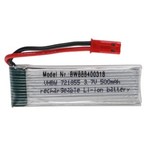 Bateria Li-polymer 500 mAh 3.7V com Conector BEC - vhbw