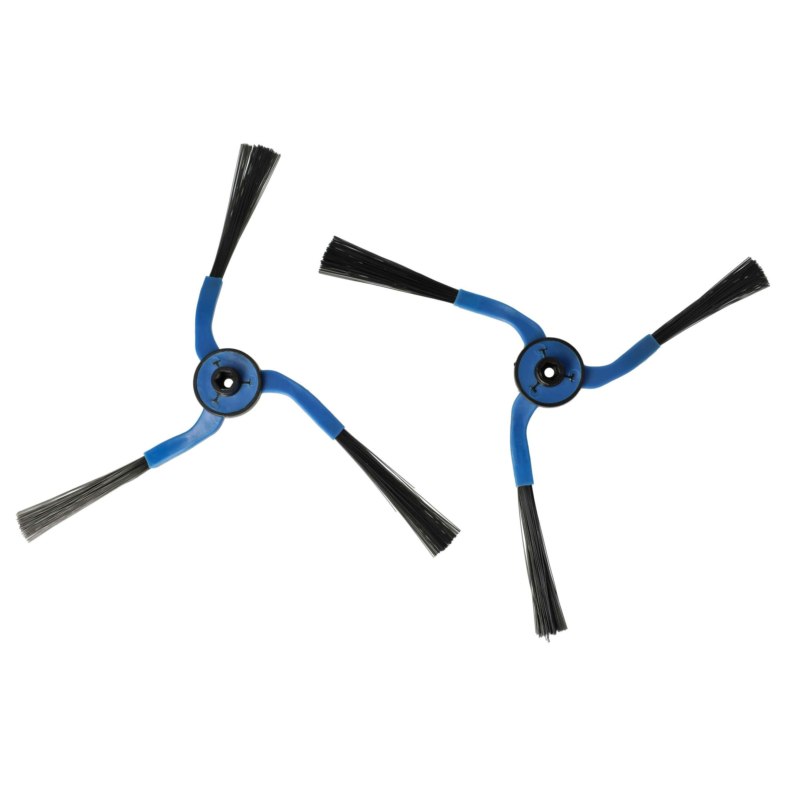2x Escovas Laterais para Aspirador Robot Samsung SR87xx - 3 Braços, Preto e Azul - Image 2