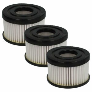 3x Filtro de Cartucho para Rowenta ZR009004, 3221614007446 - Aspirador Rowenta, Preto/Branco
