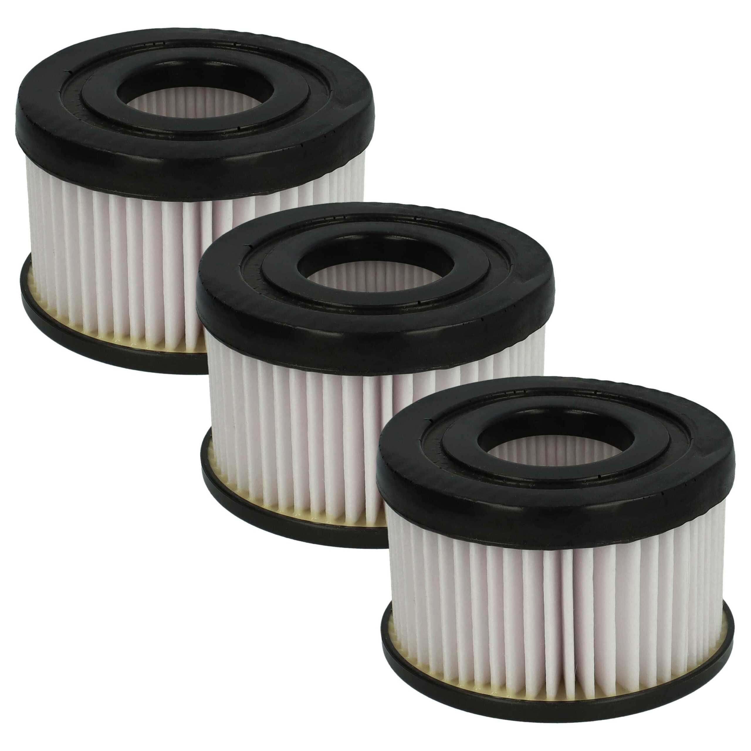 3x Filtro de Cartucho para Rowenta ZR009004, 3221614007446 - Aspirador Rowenta, Preto/Branco