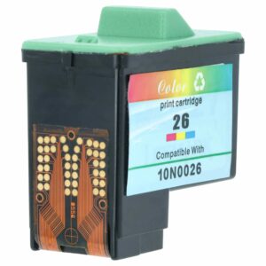 Cartucho de Tinta Tricolor para Lexmark 10N0026 - vhbw Reabastecido 12 ml