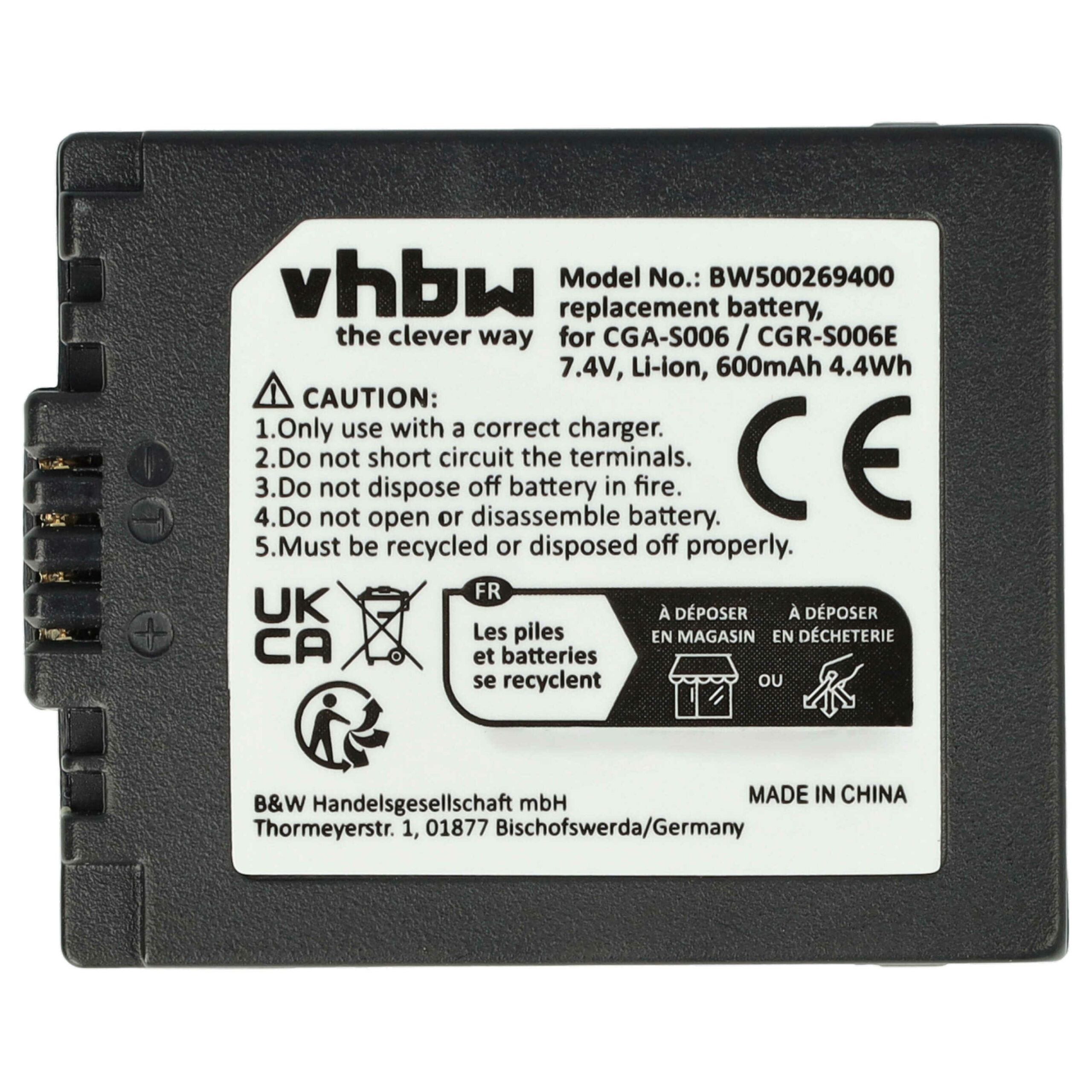 2x Bateria compatível Leica BP-DC5 - 600mAh, 7.2V, Li-Ion - Image 3