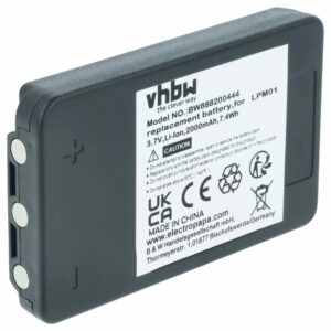 Bateria vhbw para Controlo Remoto Industrial Autec MHM03, LPM01LI, LPM01, R0BATT00E10A0 - 2000 mAh
