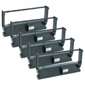 5x Fita de Tinta Compatível com Epson ERC-32B, ERC-32, C43S015371 para Impressoras Matriciais NCR e de Recibos - Preta