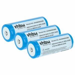 Bateria vhbw 26650 5 Ah 3.7 V Li-Ion para Lanternas Ledlenser (Substitui 501002)