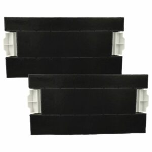2x Filtro de Carvão Ativado Substituição para Balay 0434229 para Exaustores Bosch - 39,8 x 19,6/17,4 x 2,9 cm
