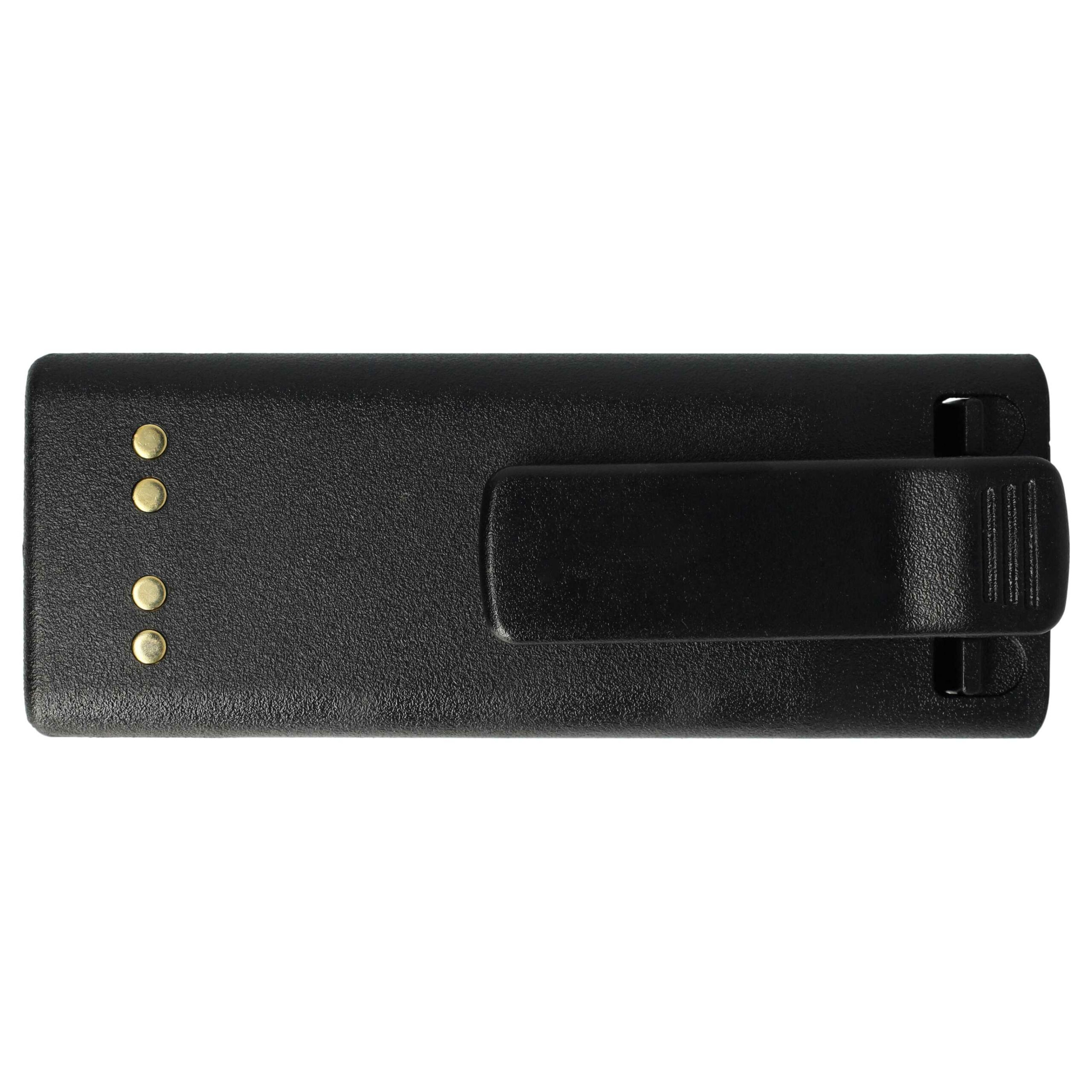 2x Bateria para Rádio Motorola NTN7143B, NTN7143C, NTN7143A, NTN7143 - 1800 mAh 7.5 V NiMH + Clipe de Cinto vhbw - Image 4