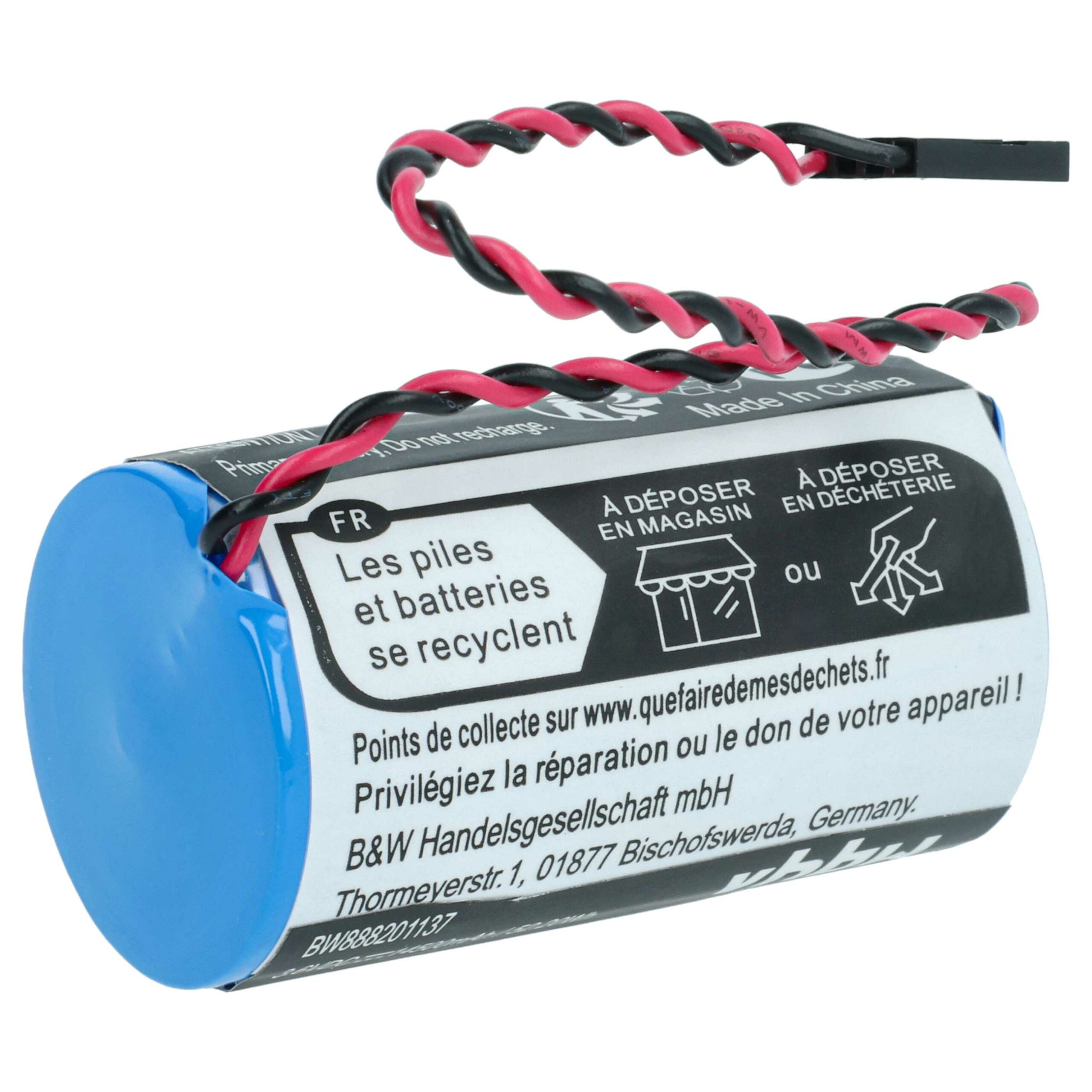 Bateria vhbw Cameron Nuflo 9A-100005111 - 14500 mAh 3.6 V Li-MnO2 - Image 2