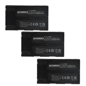 Bateria EXTENSILO para Câmaras Samsung - 800 mAh 7.4V Li-Ion (Kit 3 Unidades)