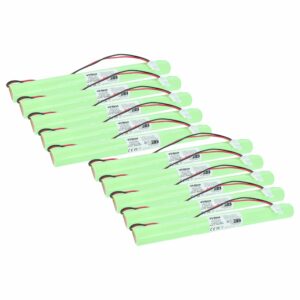 Bateria de Emergência 10x vhbw 1600 mAh 7.2V NiCd Compatível BAES 329045490