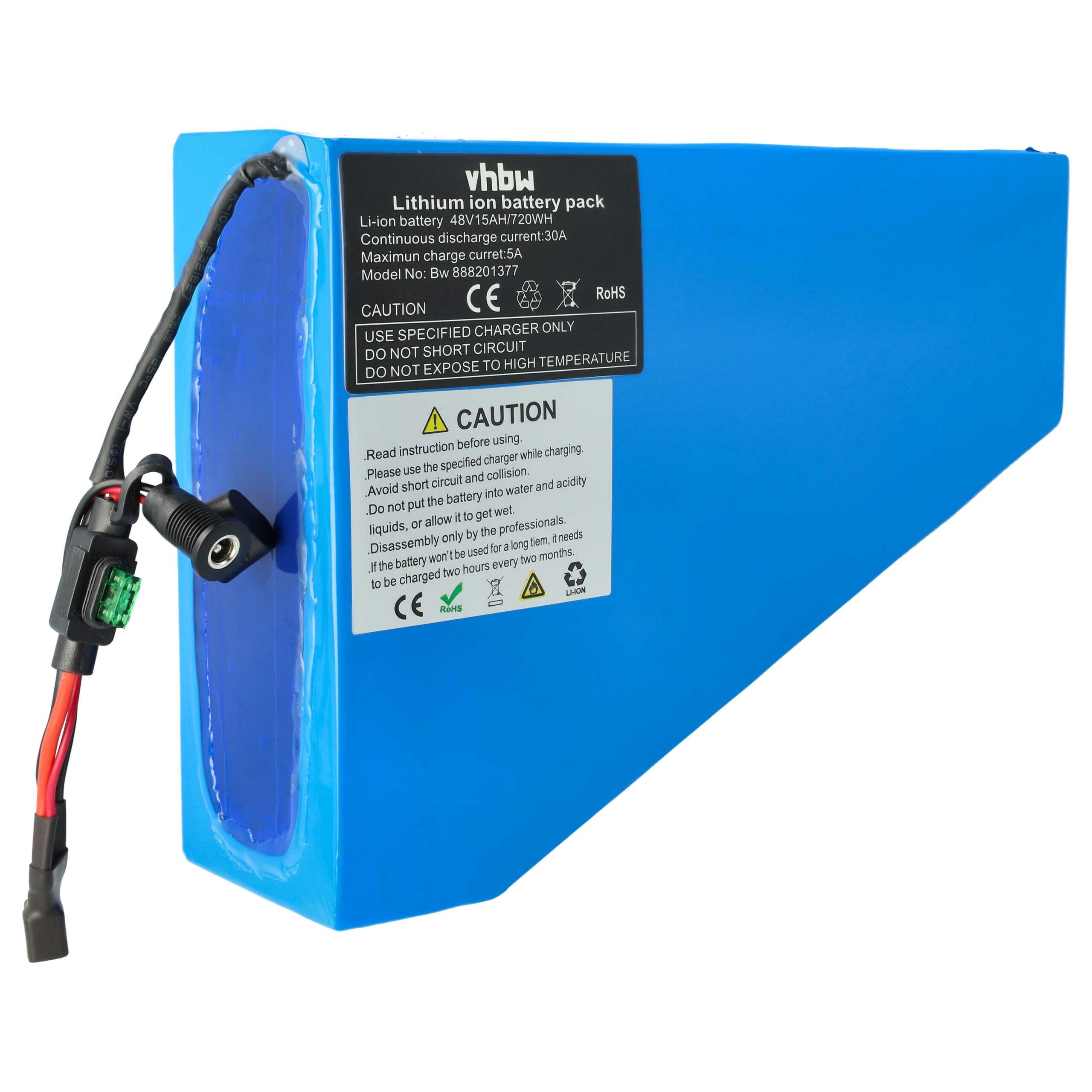 Bateria para E-Bike e Pedelec vhbw 48 V 15000 mAh com Carregador e Bolsa - Image 3