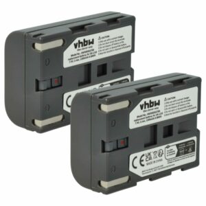 Bateria vhbw 2x para câmaras de vídeo Samsung - 1200 mAh 7.4V Li-Ion (SB-L110, SB-L70R, SB-L70, SB-L70A, BB13-SS014)