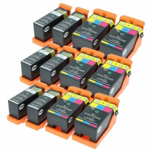 Pack 12 Cartuchos de Tinta compatíveis com Dell 21, 22, 23, 24 P513 - Preto/Ciano/Magenta/Amarelo