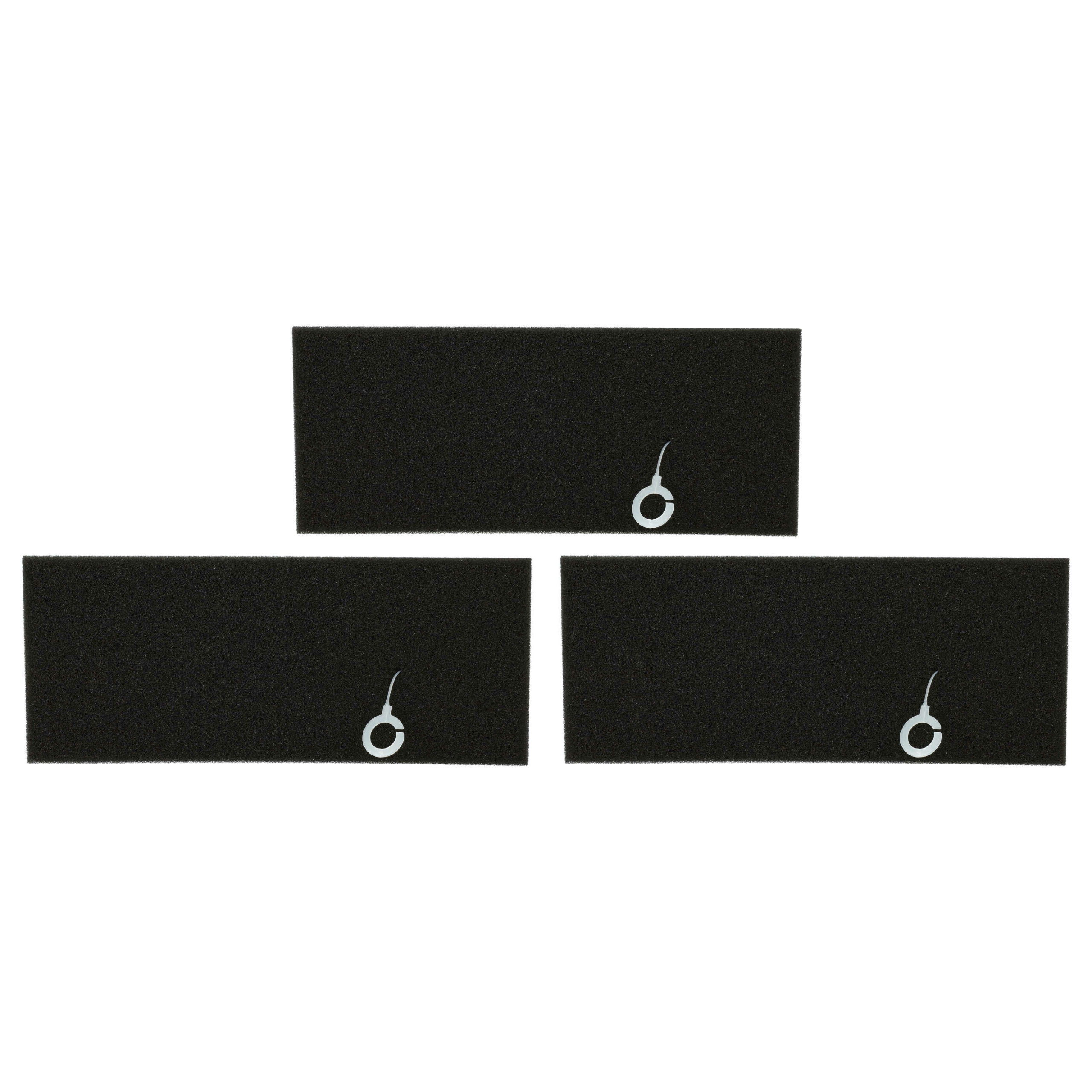 3x Filtros de Espuma vhbw para Aspirador Bosch - Substituição 4242001238839, 17000301