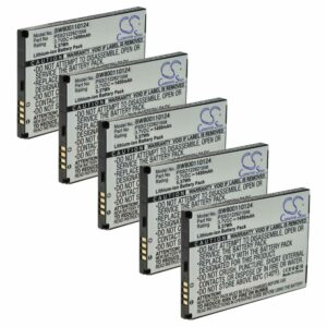 5 Baterias vhbw para Honeywell Scanner POS - 1450 mAh 3.7 V (substitui PSSO122621558)